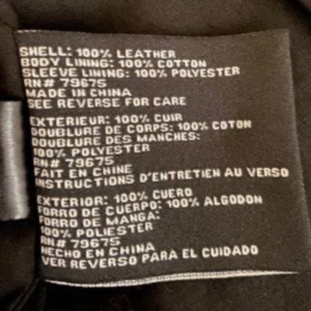 Michael Kors Black Leather Moto Jacket Medium - Picture 9 of 16